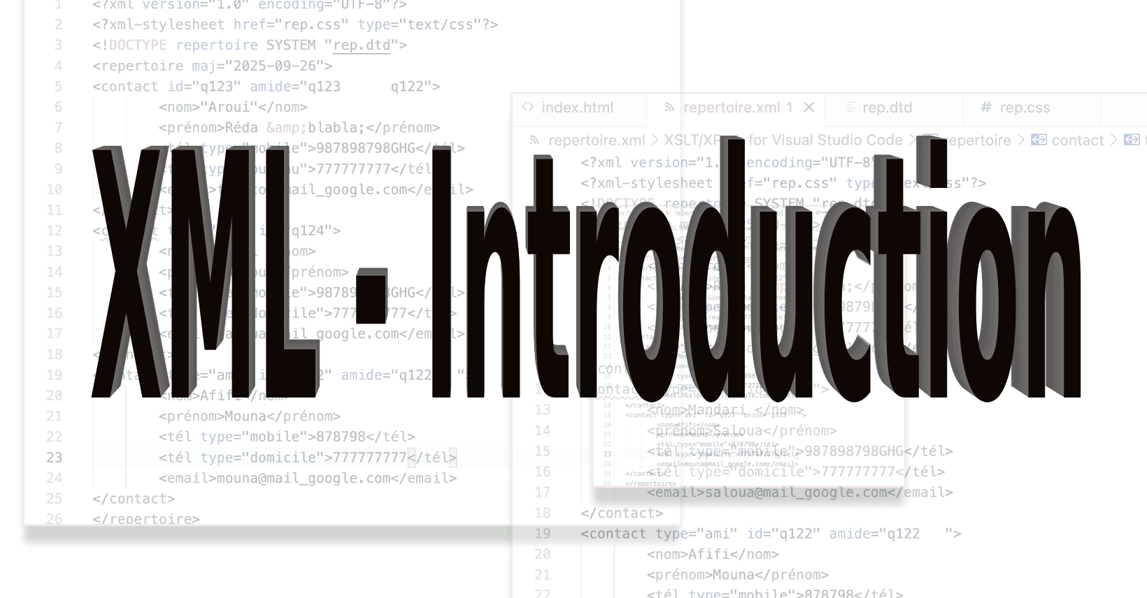 Introduction à XML : Les fondements d'un langage de balisage universel